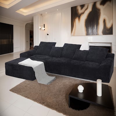 GDFStudio - Vivian 111.2" Modern L-Shaped Modular Sectional Sofa - Adjustable Deep Seat Couch