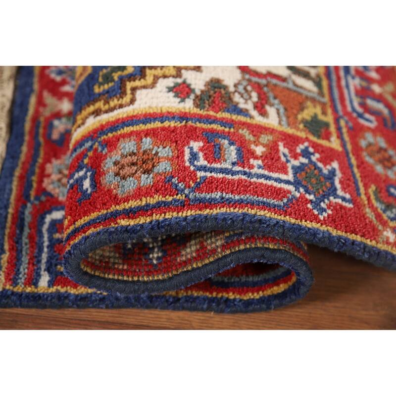 Blue Heriz Serapi Indian Accent Rug Handmade Wool Carpet - 2'0" x 3'0"