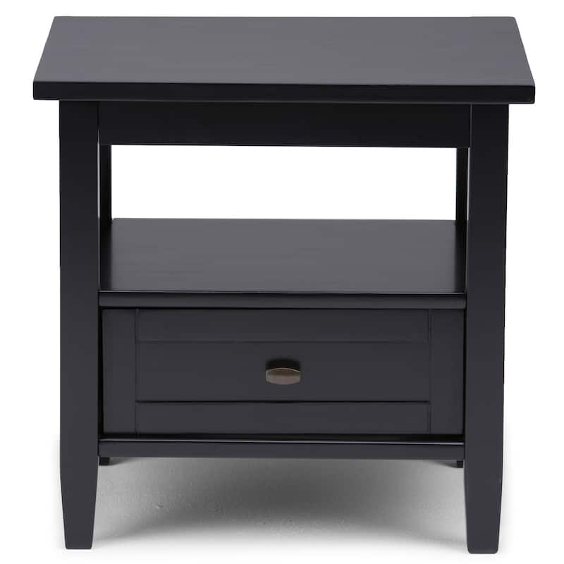 WYNDENHALL Norfolk SOLID WOOD 20 inch Wide Rectangle Transitional End Side Table - 20 inch Wide