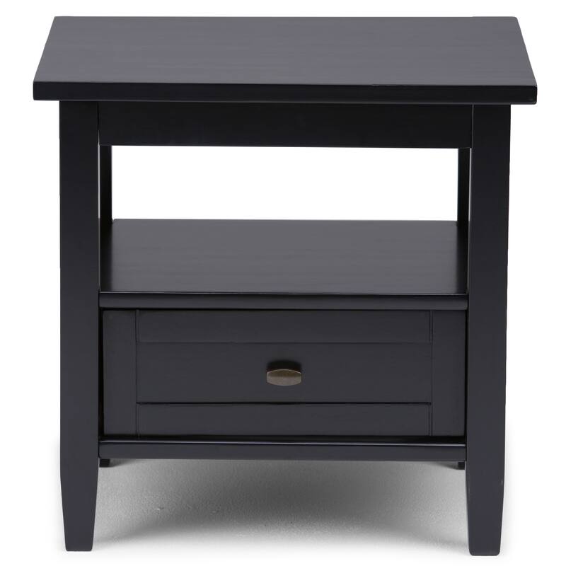 WYNDENHALL Norfolk SOLID WOOD 20 inch Wide Rectangle Transitional End Side Table - 20 inch Wide