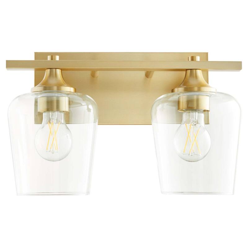 Quorum International 558-2 Veno 2 Light 15" Wide Vanity Light - Aged Brass