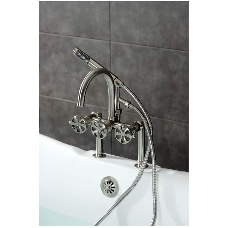Kingston Brass AE810.RX Belknap Deck Mounted Tub Filler with Built-In