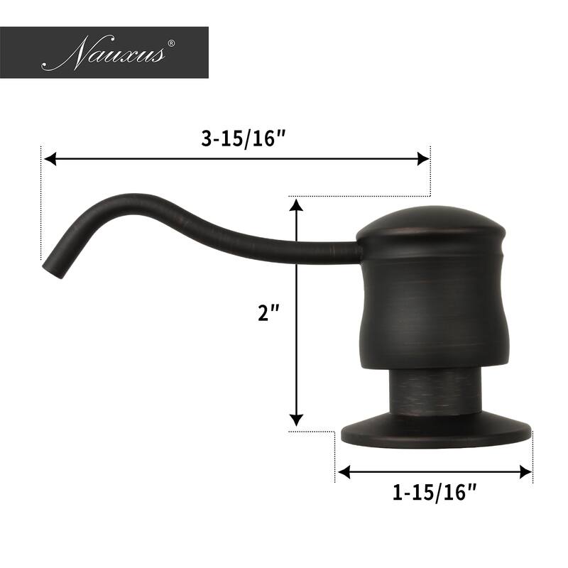 Built in Copper Soap Dispenser Refill from Top with 17 OZ Bottle - 3 Years Warranty