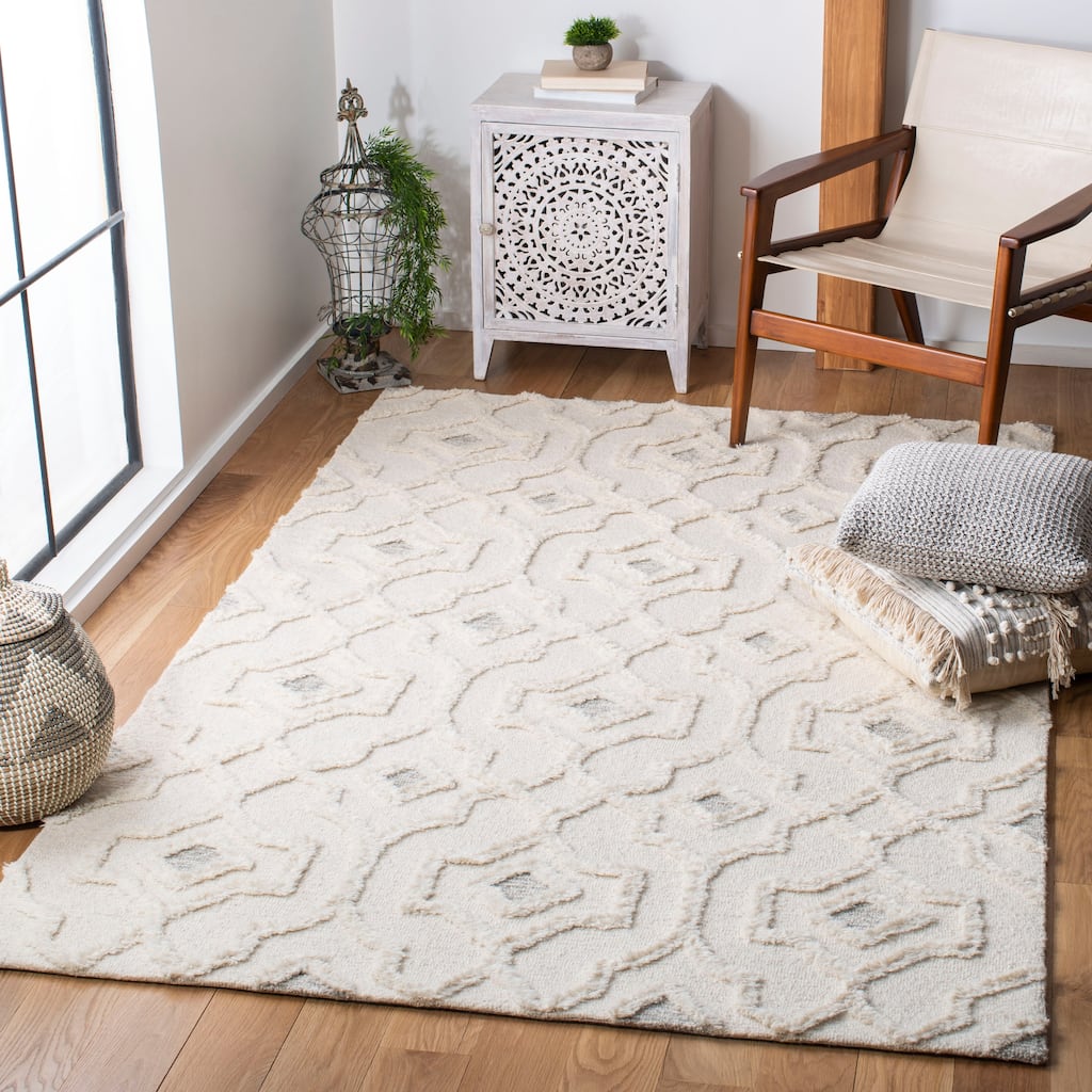 SAFAVIEH Handmade Casablanca Shag Beacon Wool Rug