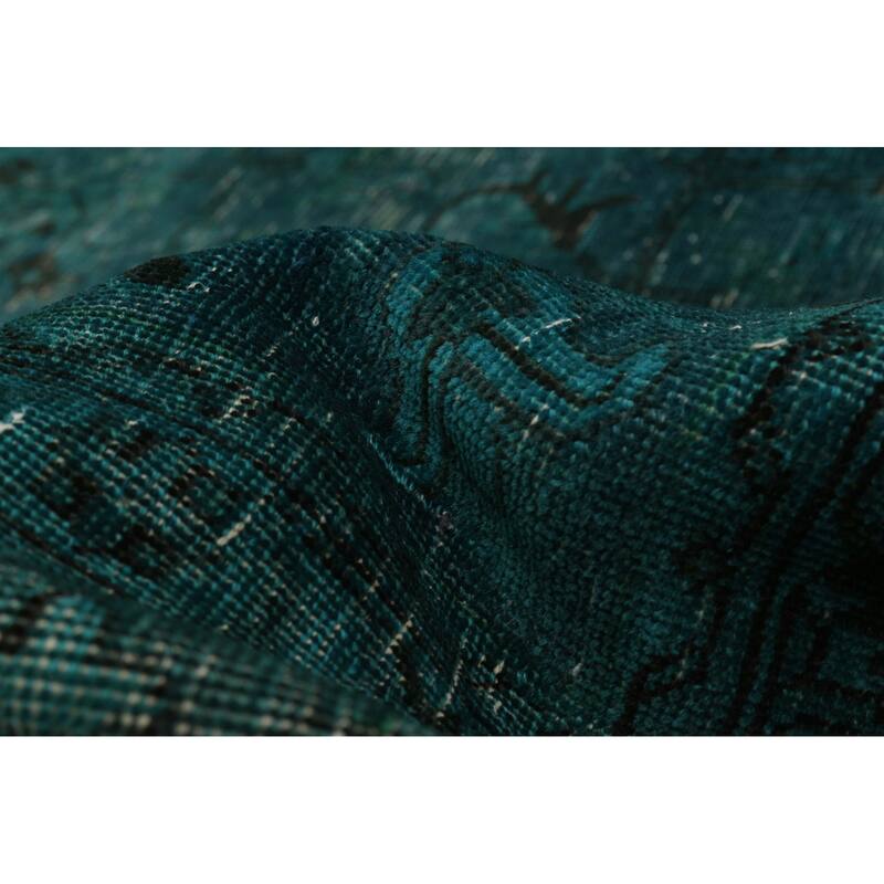 ECARPETGALLERY Hand-knotted Color Transition Dark Teal Wool Rug - 9'7 x 12'4