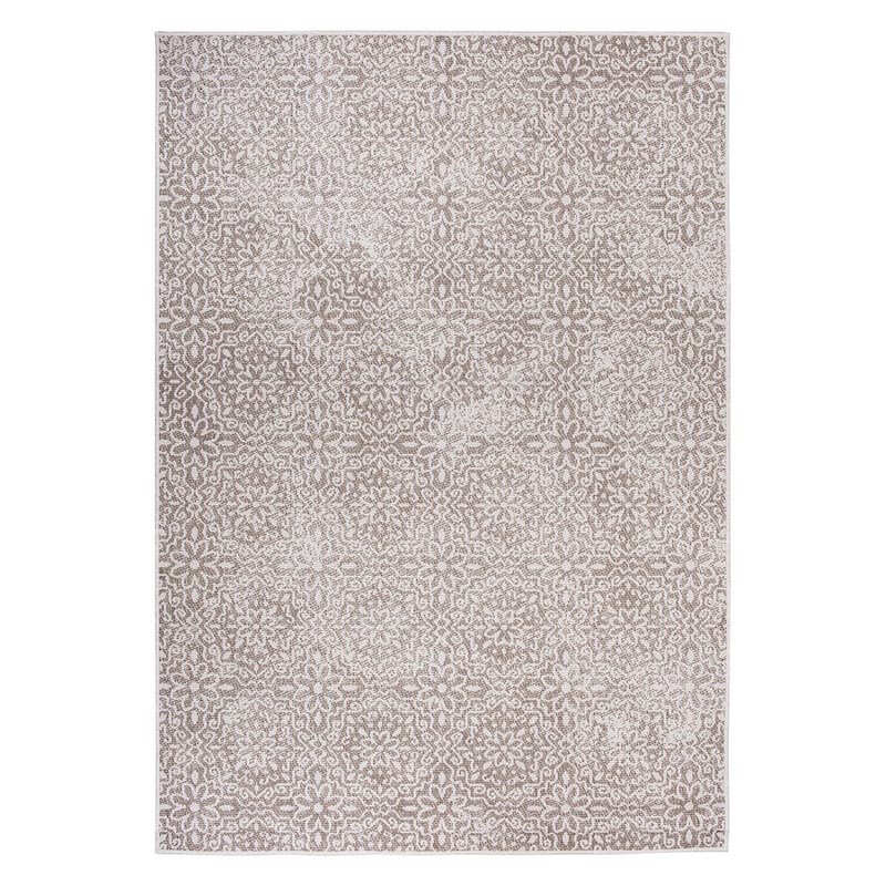 World Rug Gallery Contemporary Flowers Indoor/Outdoor Area Rug