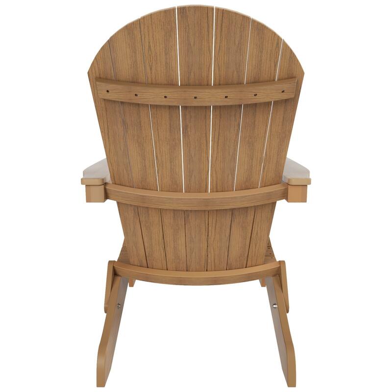 Vineyard HIPS Outdoor Folding Eco-Friendly All Weather Seashell Adirondack Chair (Set of 2)