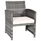 preview thumbnail 8 of 7, Costway 4-piece Patio Rattan Sets Glass Top Table & Sofa With Cushion - 4-Piece Sets