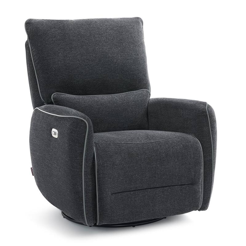 MCombo Power Swivel Rocker Recliner with Lumbar Support, Electric Nursery Glider Recliner Chair