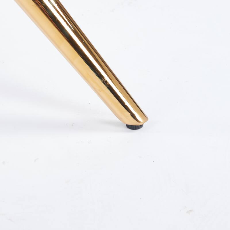 Modern Round Glass Dining Table 2 to 4 Person, Kitchen Table with Tempered Glass Top & Metal Legs for Dining Room, Living Room