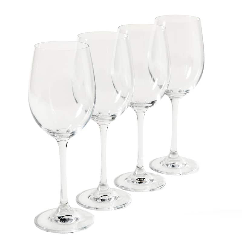 Martha Stewart Vivica 13 OZ Stemmed 4 Pack White Wine Glass Set