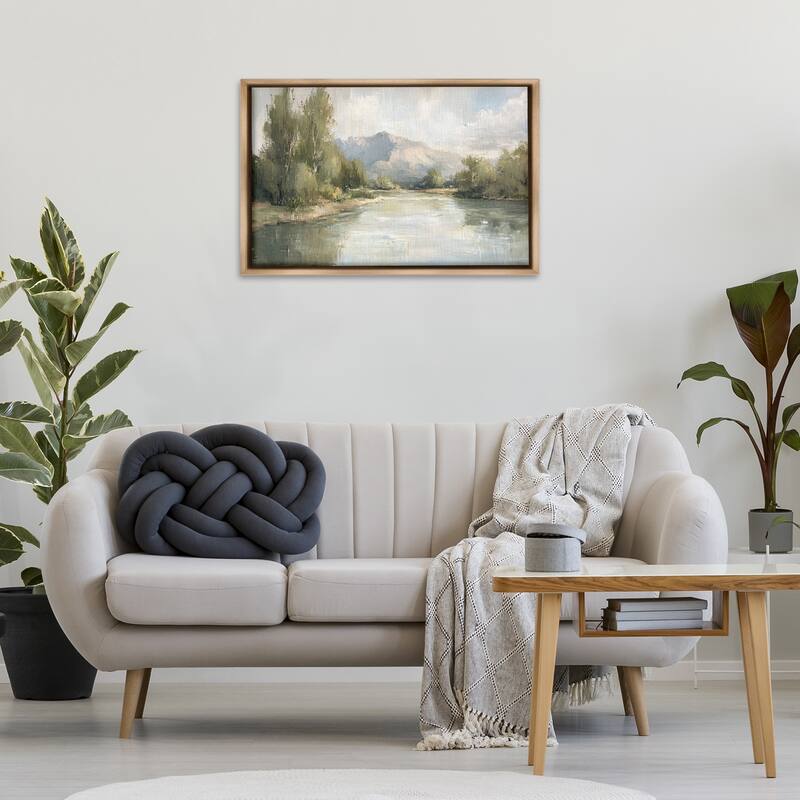 Stupell Where The River Goes Framed Floater Canvas Wall Art Design By Petal Prints Design