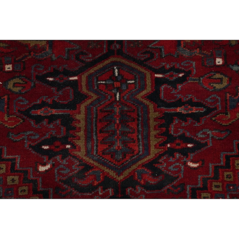 Hand Knotted Oriental 100% Wool Carpet Traditional Medallion Red Heriz Area Rug - 13' 3'' X 9' 9''