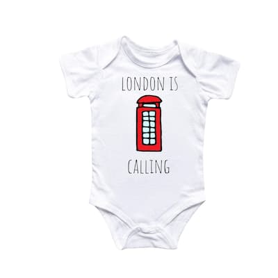 Telephone England London - Baby Boy Girl Clothes Infant Bodysuit Funny Cute Newborn