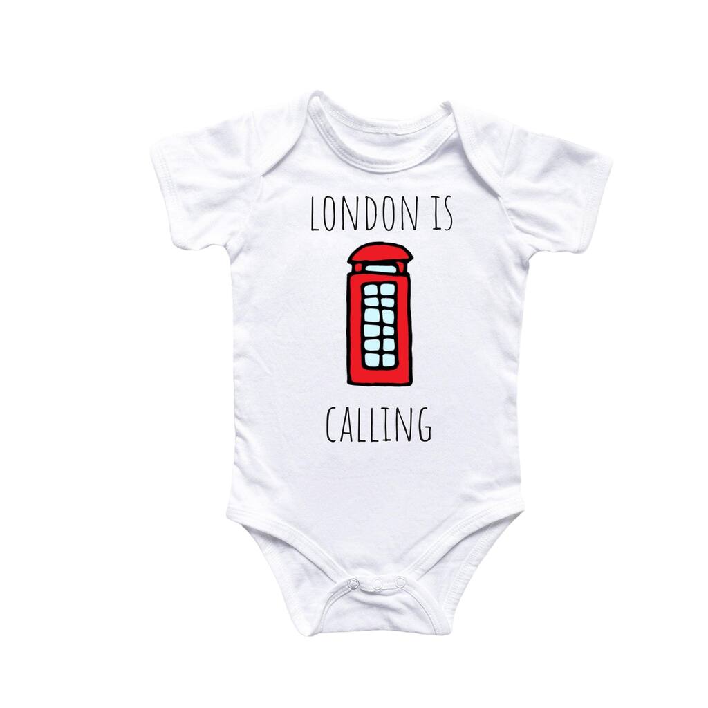 Telephone England London - Baby Boy Girl Clothes Infant Bodysuit Funny Cute Newborn