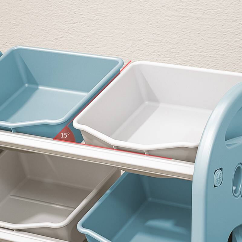 Kids Toy Storage Cabinet Organizer with 6 Bins and HDPE Shelf