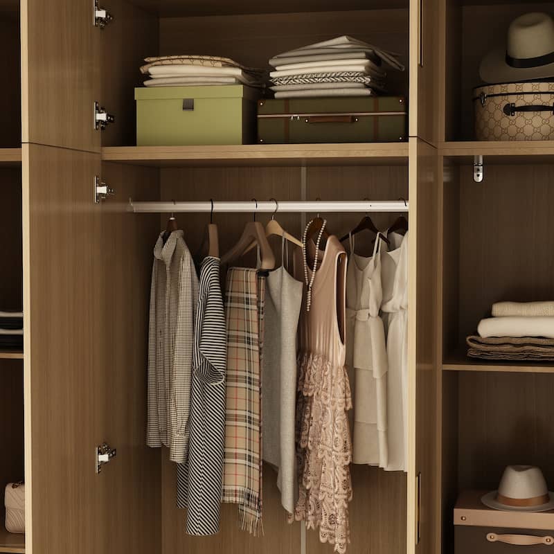 Large Wardrobe w/Optional Top Cabinet Bedroom Accent Closet Cabinet