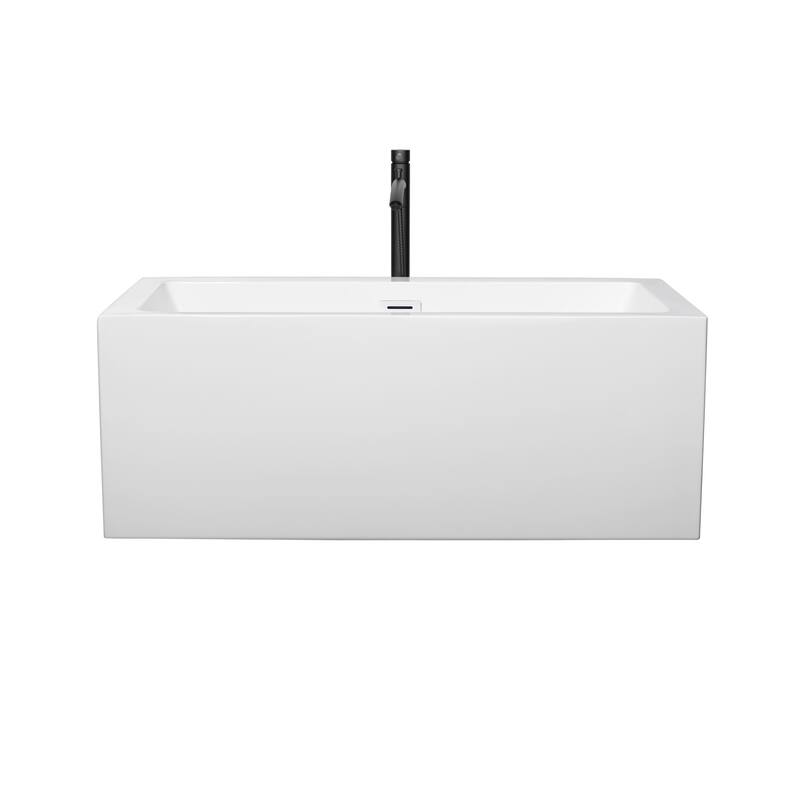 Wyndham Collection Melody 60" Free Standing Acrylic Soaking Tub with