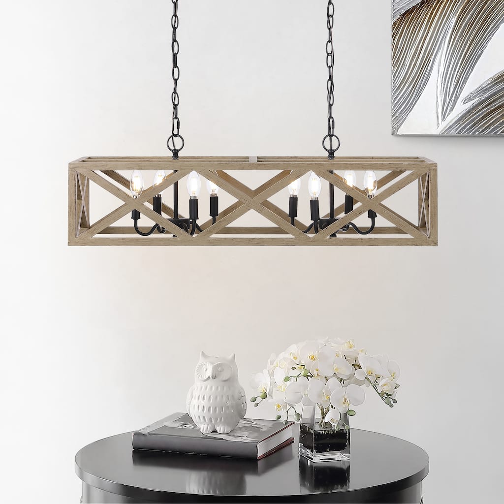 SAFAVIEH Lighting Naziha Pendant - 13"x36"x15.5-87.5" - Black - 36Wx13Dx64H