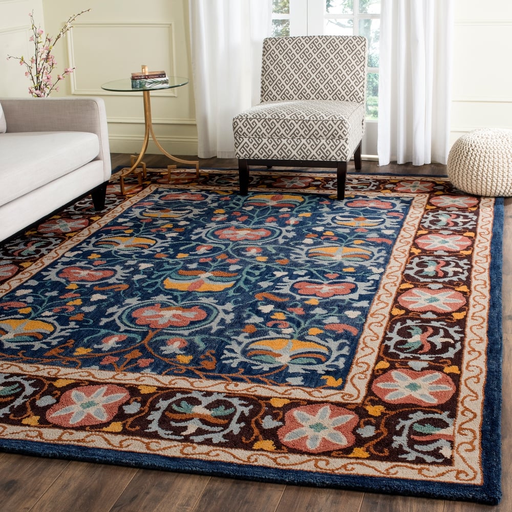 SAFAVIEH Handmade Roslyn Hygerta Modern Floral Wool Rug
