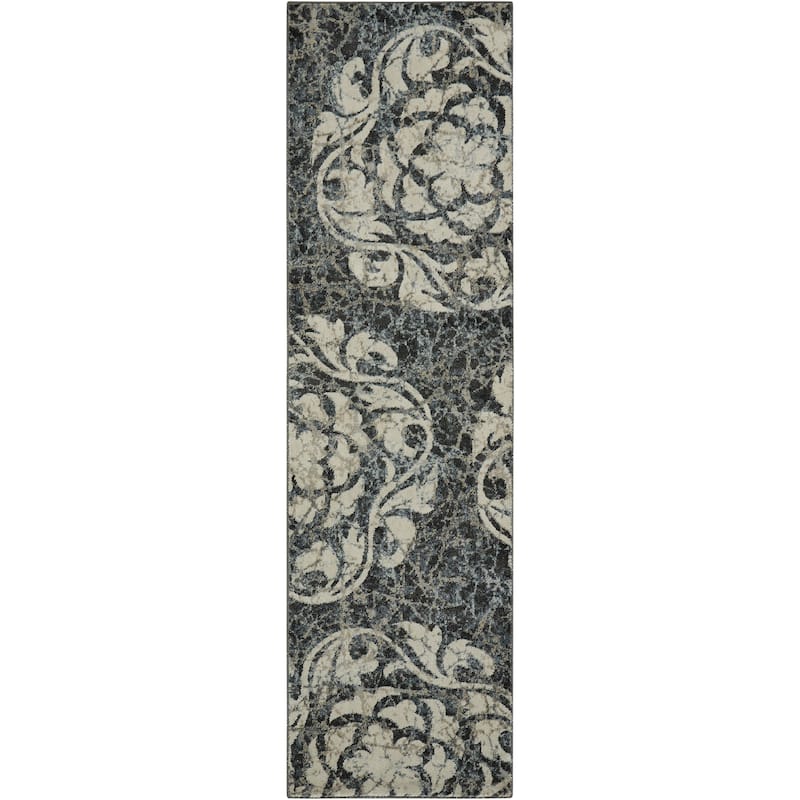 Nourison Maxell Modern Distressed Floral Mosaic Area Rug