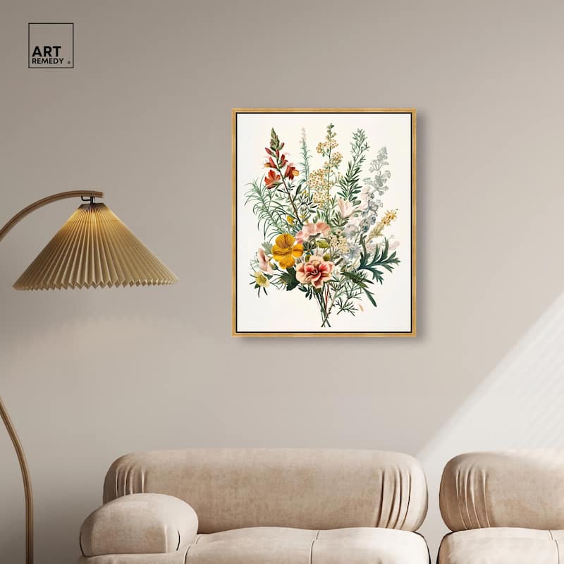 Quaint Bouquet Canvas by Art Remedy