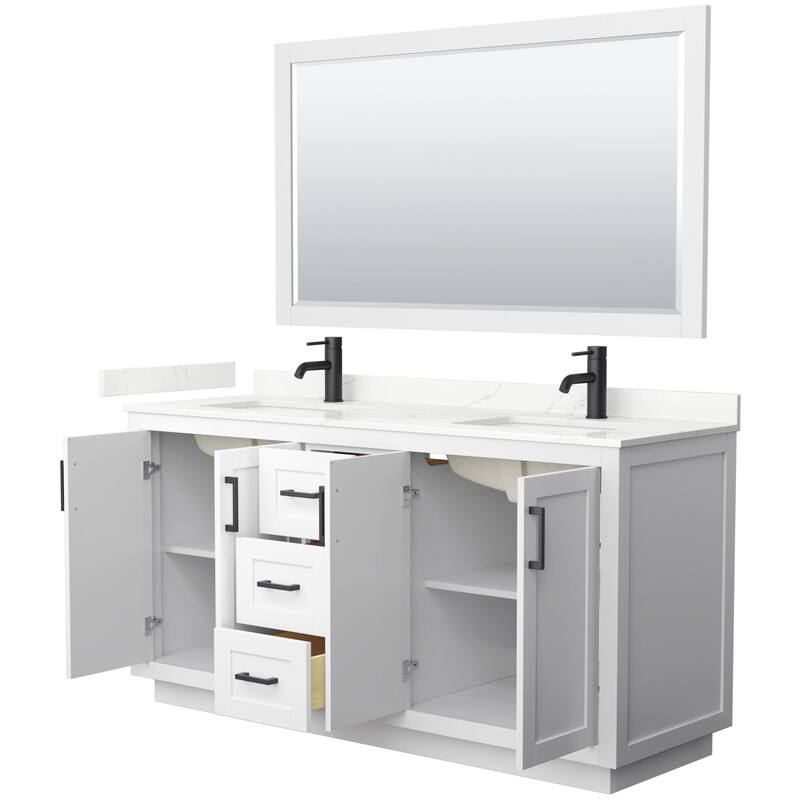 Wyndham Collection WCF292966D-QTZ-UNSM58 Miranda 66" Free Standing