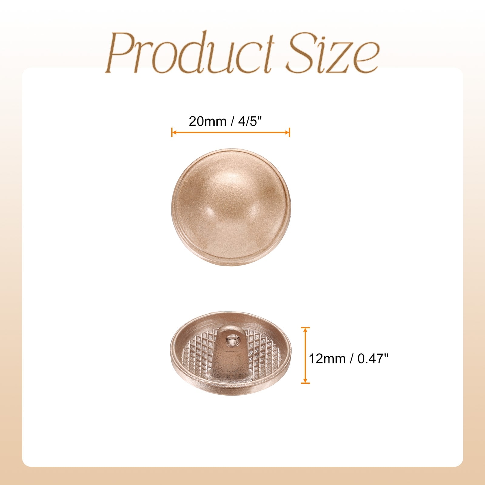 Metal Round Buttons Zinc Alloy Shank Mushroom Type Craft Replacement Sewing Buttons for Clothing Decoration DIY Accessories