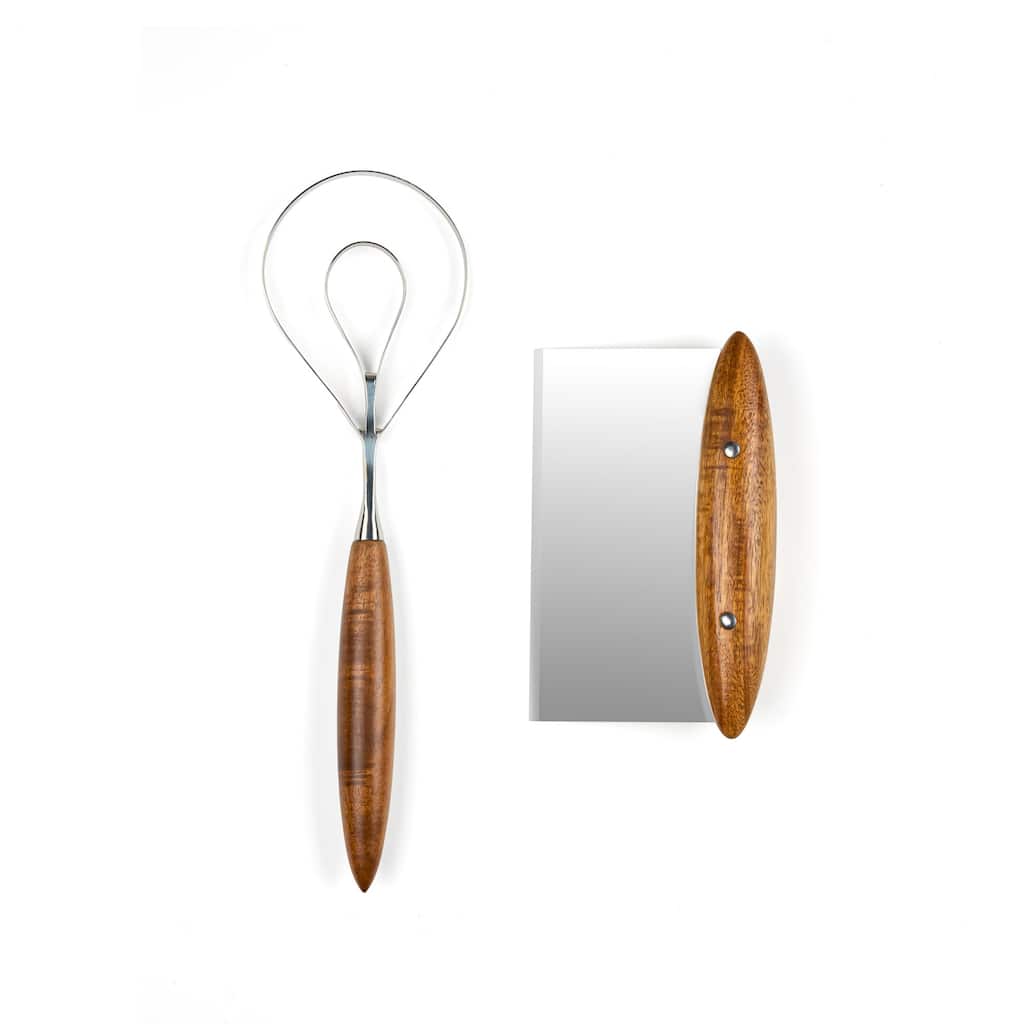 Nambe Breaking Bread Gift Set - Bench Knife & Whisk