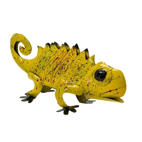 Rustic Arrow Colorful Chameleon Metal Figurine