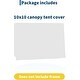 preview thumbnail 6 of 23, 10x10FT Canopy Replacement Top, Waterproof UV Resistant Tent Cover with Air Vent White