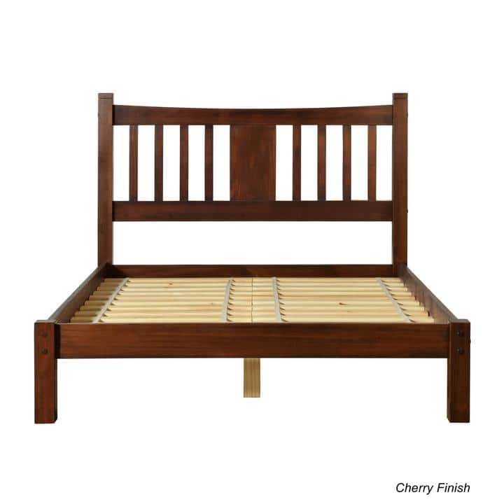 Grain Wood Furniture Solid Wood Shaker Slat Platform Bed