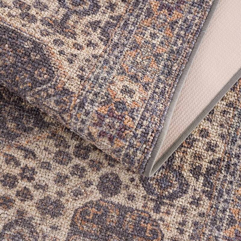 Reseca Oriental Traditional Vintage Distressed Machine Washable Area Rug