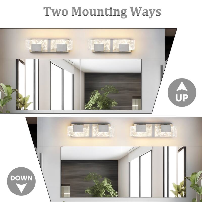 Modern Bathroom Vanity Light LED Dimmable Wall Sconce with UL Certified - 16 inches and above