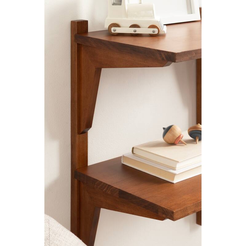Kate and Laurel Meridien Floating Side Table Wood