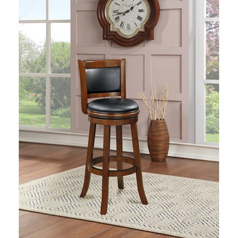 Augusta Wood Indoor Swivel Barstool - Cherry - Extra Tall