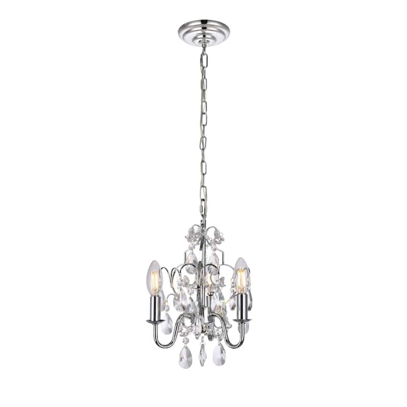 Elegant Lighting Kaede 3 Light 9-1/2" Crystal Chandelier