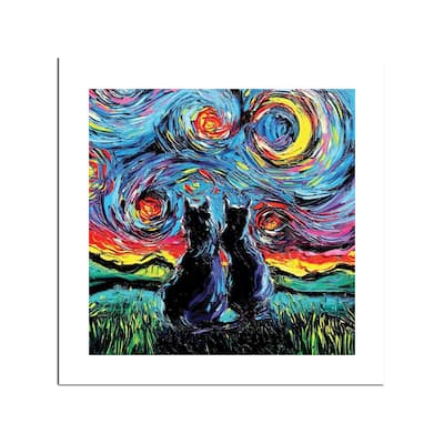 Van Gogh's Cats Fine Art Paper Print by Aja Trier - Multi
