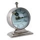 preview thumbnail 23 of 28, Metal Glass Desk Clock with Glass Lens and Roman Numerals Face on Base - 5" x 5" x 7"