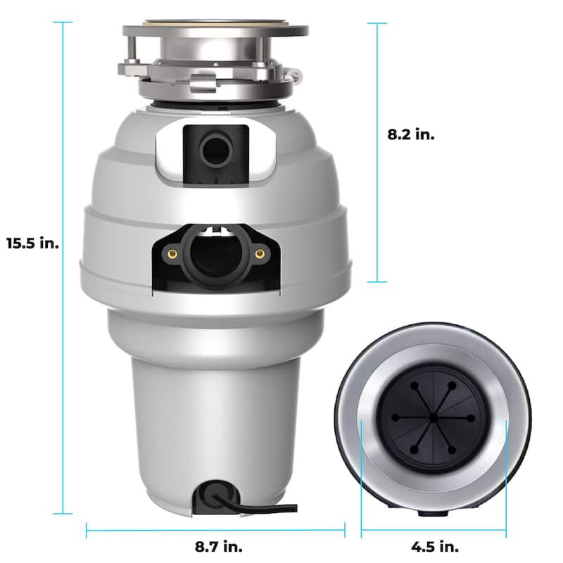 American Standard 1.25 HP Premium Garbage Disposal with Sound Insulation and Power Cord - Stainless Steel - 1.25 HP