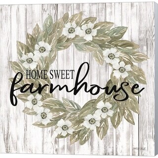 Cindy Jacobs 'Home Sweet Farmhouse Wreath' Canvas Art - Bed Bath ...
