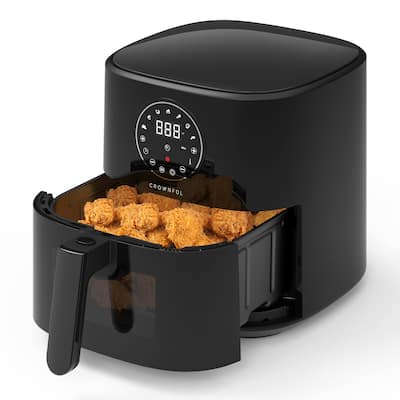 5 Quart Air Fryer with Viewing Window, Oilless Cooker, LCD Digital Touch Screen, 7 Cooking Presets and 53 Recipes