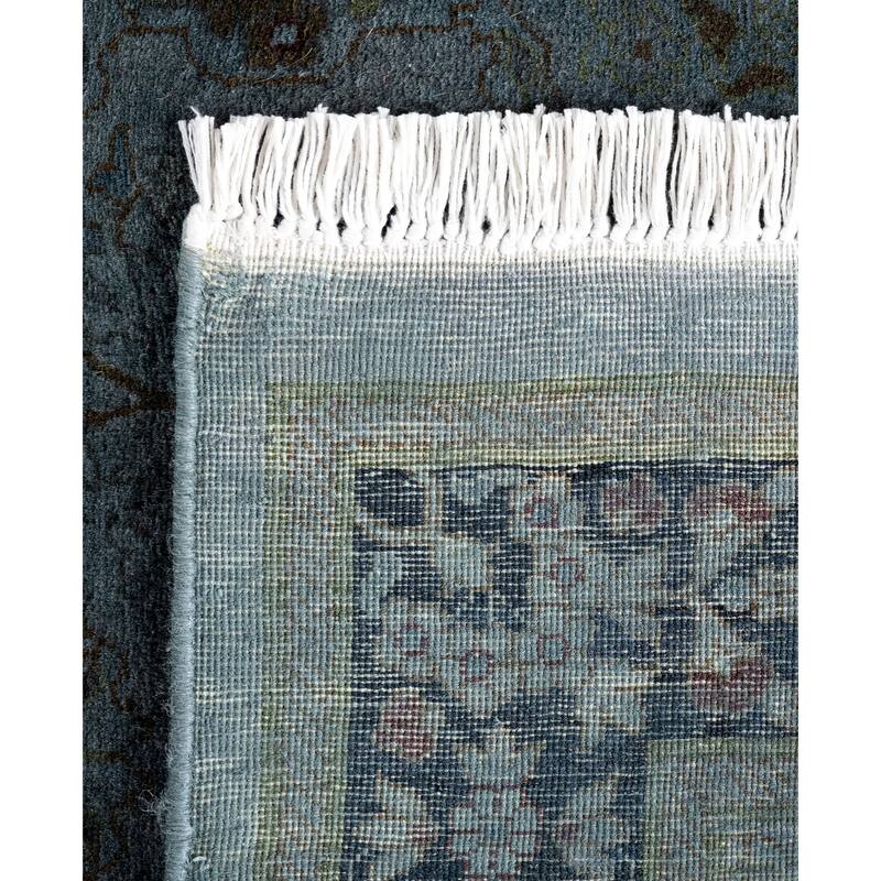 Overdyed One-of-a-Kind Hand-Knotted Area Rug - Black - 2' 6" x 16' 4"