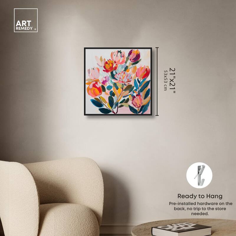Contemporary Flora II Canvas by Art Remedy