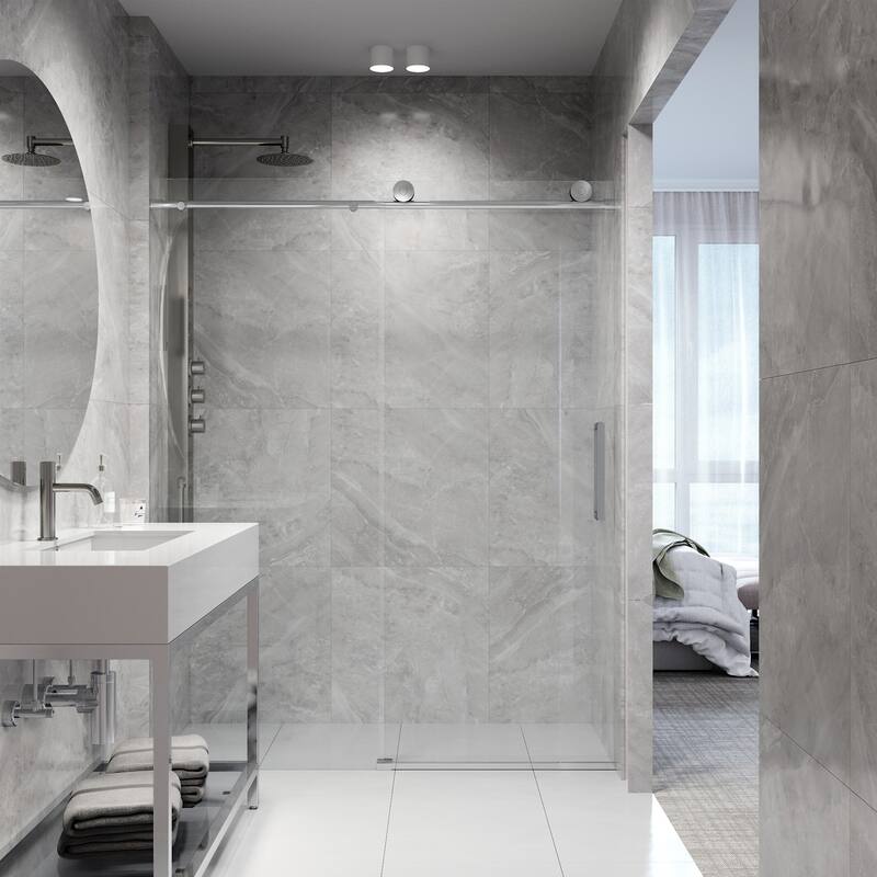 VIGO Elan Frameless Sliding Shower Door