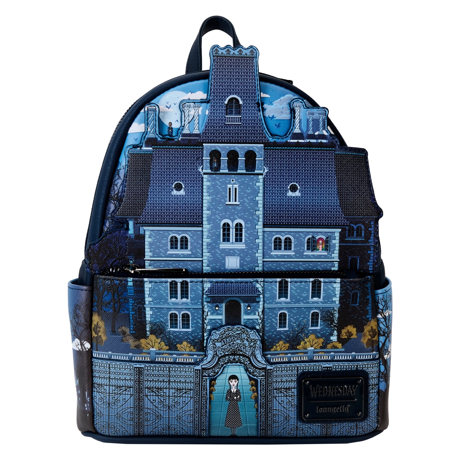 The Addams Family Wednesday Nevermore Academy Castle Glow Mini Backpack