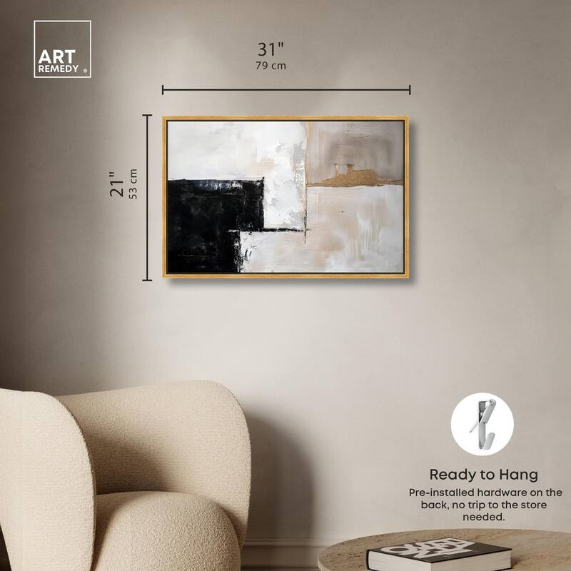 Black Dust and White Ash II Canvas by Art Remedy