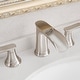 preview thumbnail 14 of 33, Double Handle Three-Hole Bath Waterfall Faucet with Drain