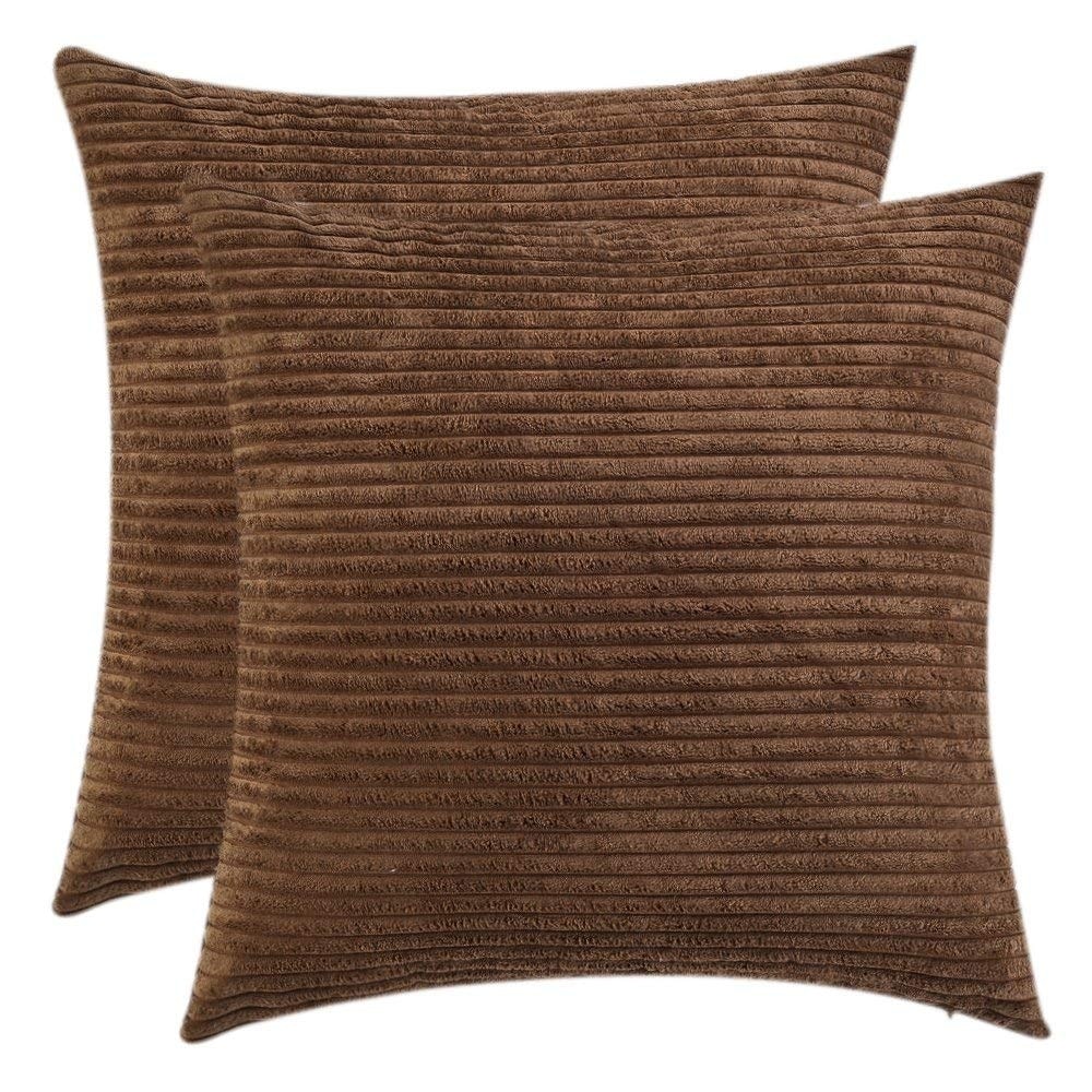 Corduroy Pillow Case Sofa Waist Throw Cushion Solid Pillow Cover Home Decor K97