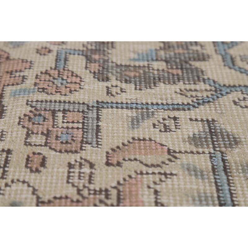 Geometric Tabriz Persian Area Rug Handmade Oriental Wool Carpet - 6'7"x 9'2"